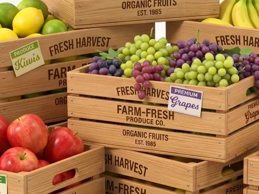Fresh fruits stored inside a refrigerated cargo container under climate control